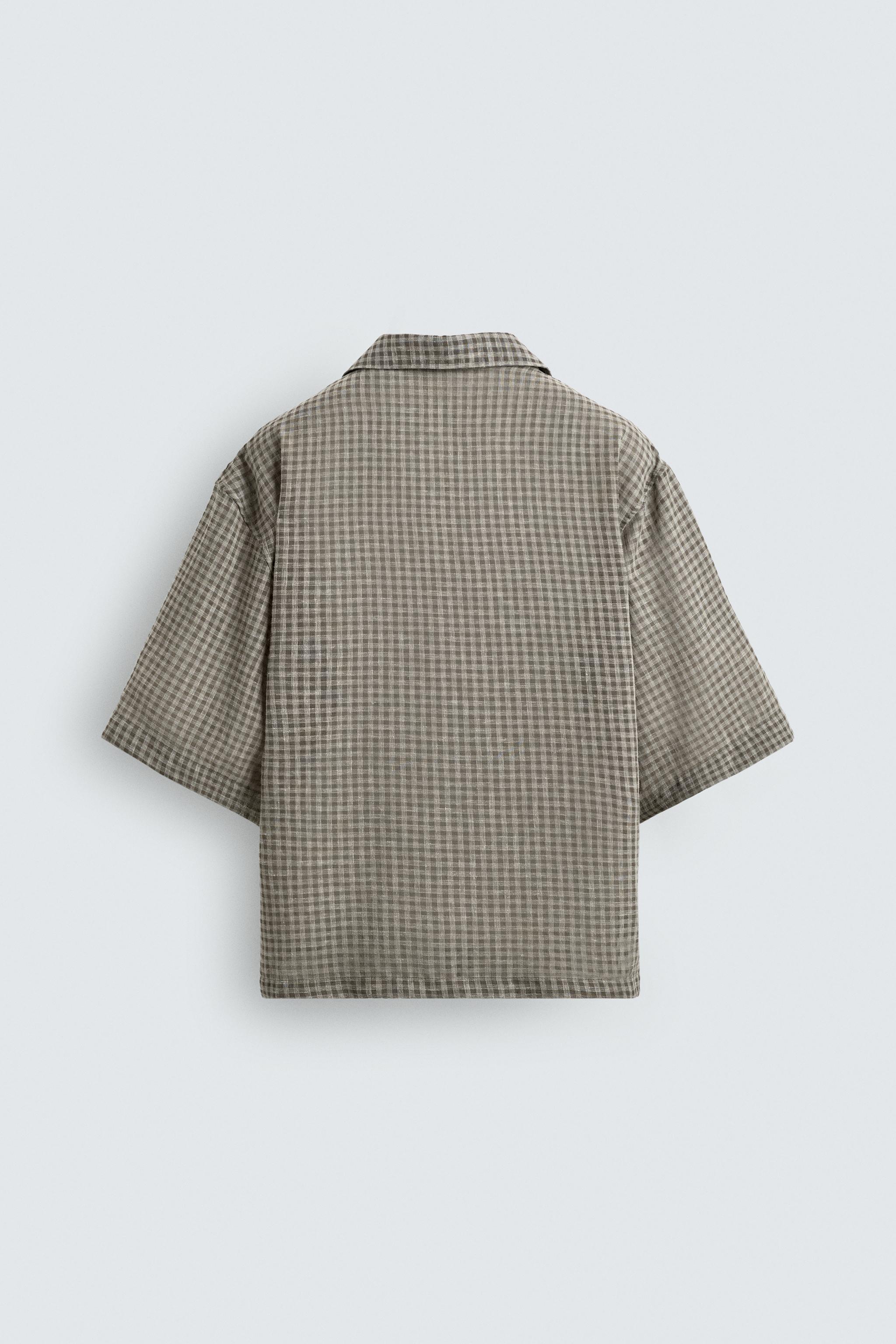 CHEMISE RELAXED FIT JACQUARD CARREAUX